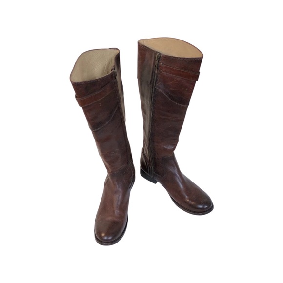 FRY  Women’s Red/Brown Leather Riding Boots. 3476111-rdd  Riding Boots 6B - Picture 4 of 12